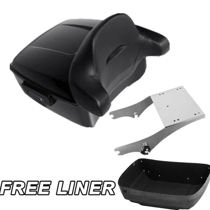 Trunk Backrest Pad Mount Rack for Harley Touring 1997-2008