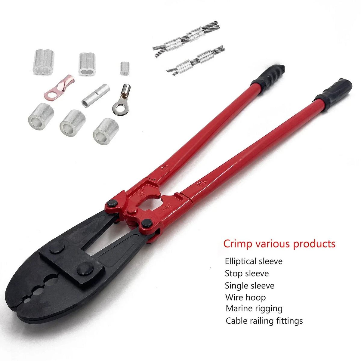 31.6" Swaging Tool for Wire Rope & Cable (5/32", 1/4", 5/16")
