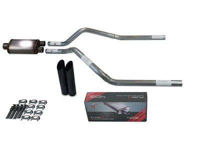 Dual Exhaust Muffler 2.5" for GMC Jimmy (2000–2004) - Flow II, Black Tip