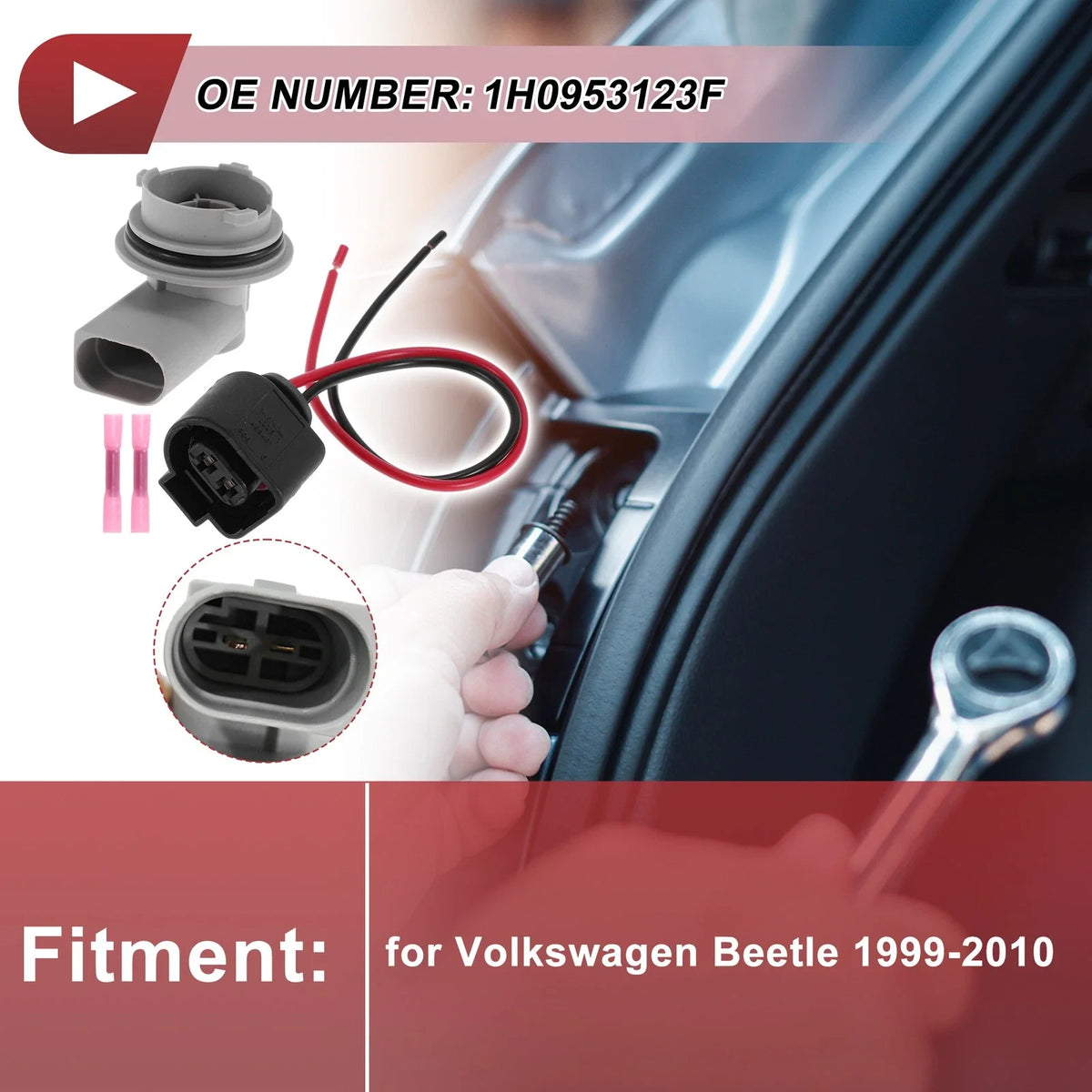 Turn Signal Light Socket Wiring for Volkswagen Beetle (1999–2010) No. 1H0953123F