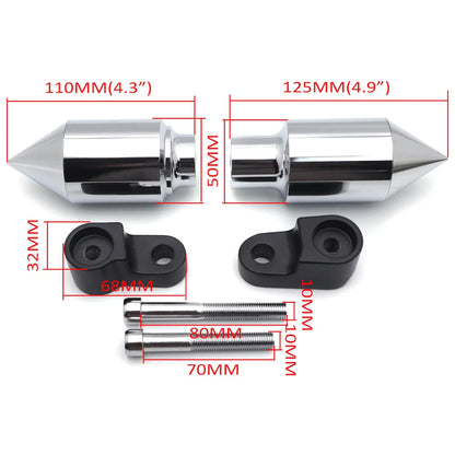 Chrome Spike Frame Slider Crash Protector for Honda CBR 600RR (2007–2008)
