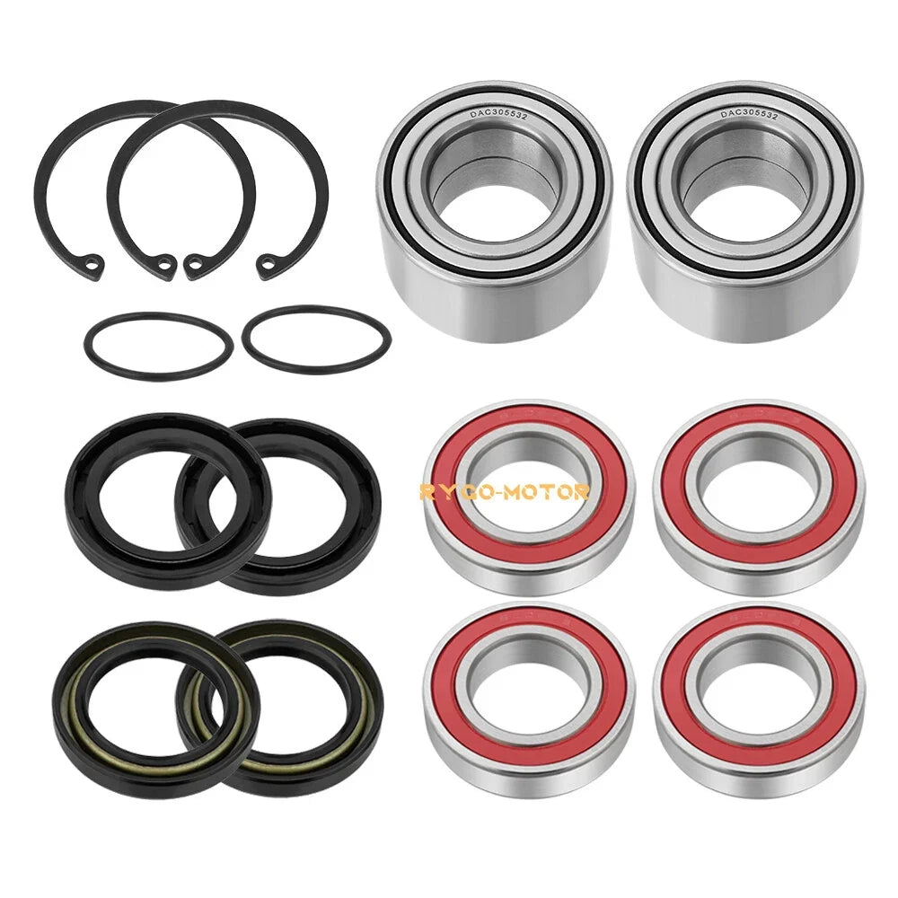 Front & Rear Wheel Bearings Seals Kit for Yamaha Grizzly 400 450 (2007–2014)