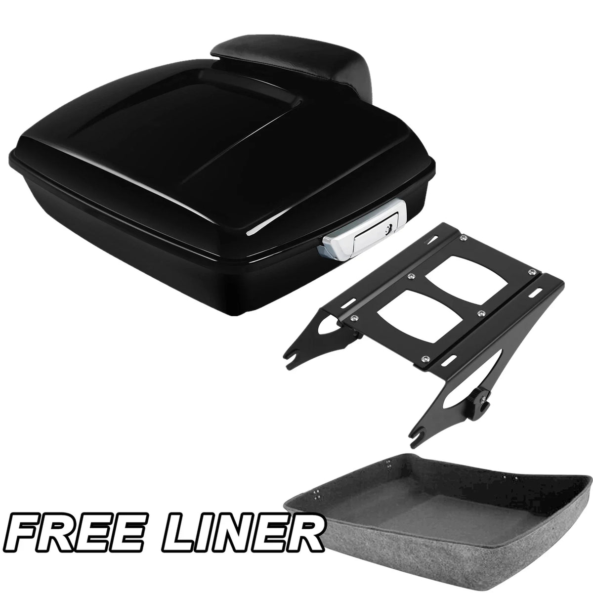 Chopped Trunk Backrest Mount Rack for Harley Street Glide 2014-2023