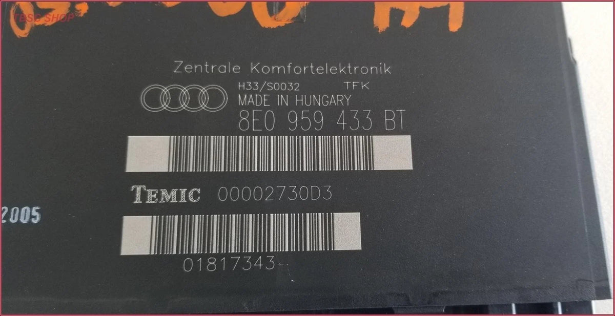Body Comfort Control Module BCM 8E0959433BT for Audi A4 S4 (2005–2008)