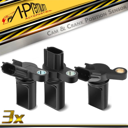 3X Camshaft & Crankshaft Position Sensor for Nissan Altima Maxima Quest (2002–2018)