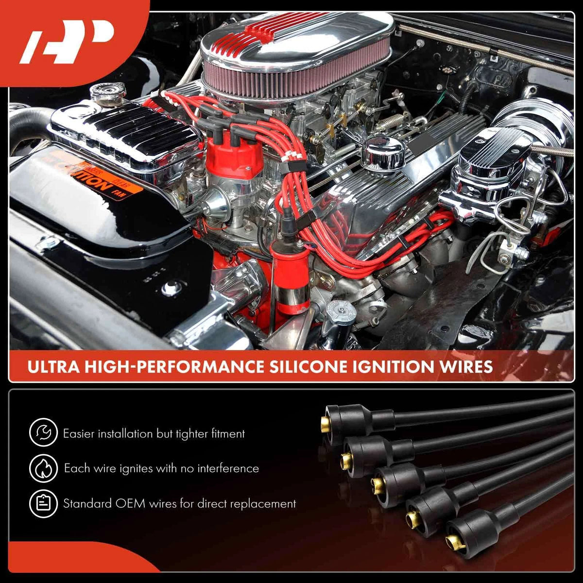 5 Count Spark Plug Wire Sets for Accord (1984-1985)