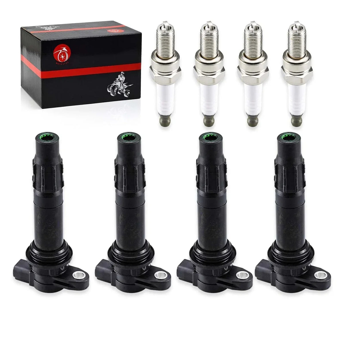 Ignition Coils and Spark Plug for Yamaha WaveRunner FX1100 HO 2004-2008