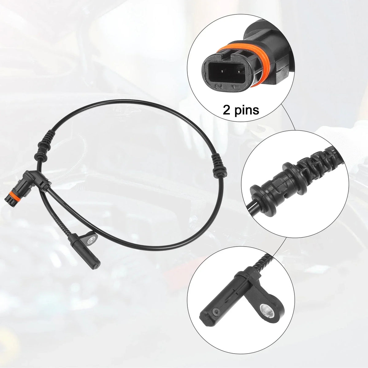 ABS Sensor Pair (Front Left & Right) for Mercedes-Benz C300 2008-2011