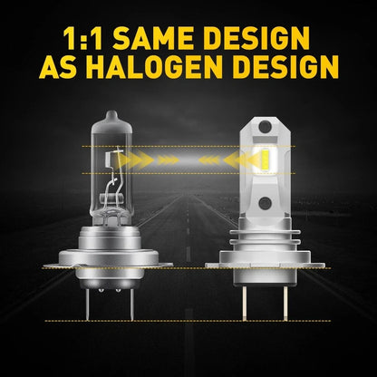 LED Fog Light Bulb Set H7 2X 16W 1700LM 6500K for High Low Beam