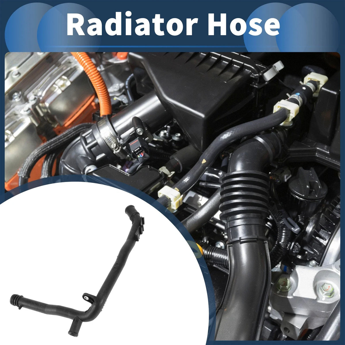 Radiator Hose for Audi TT (2008–2014) No. 03L121065AJ Plastic Black