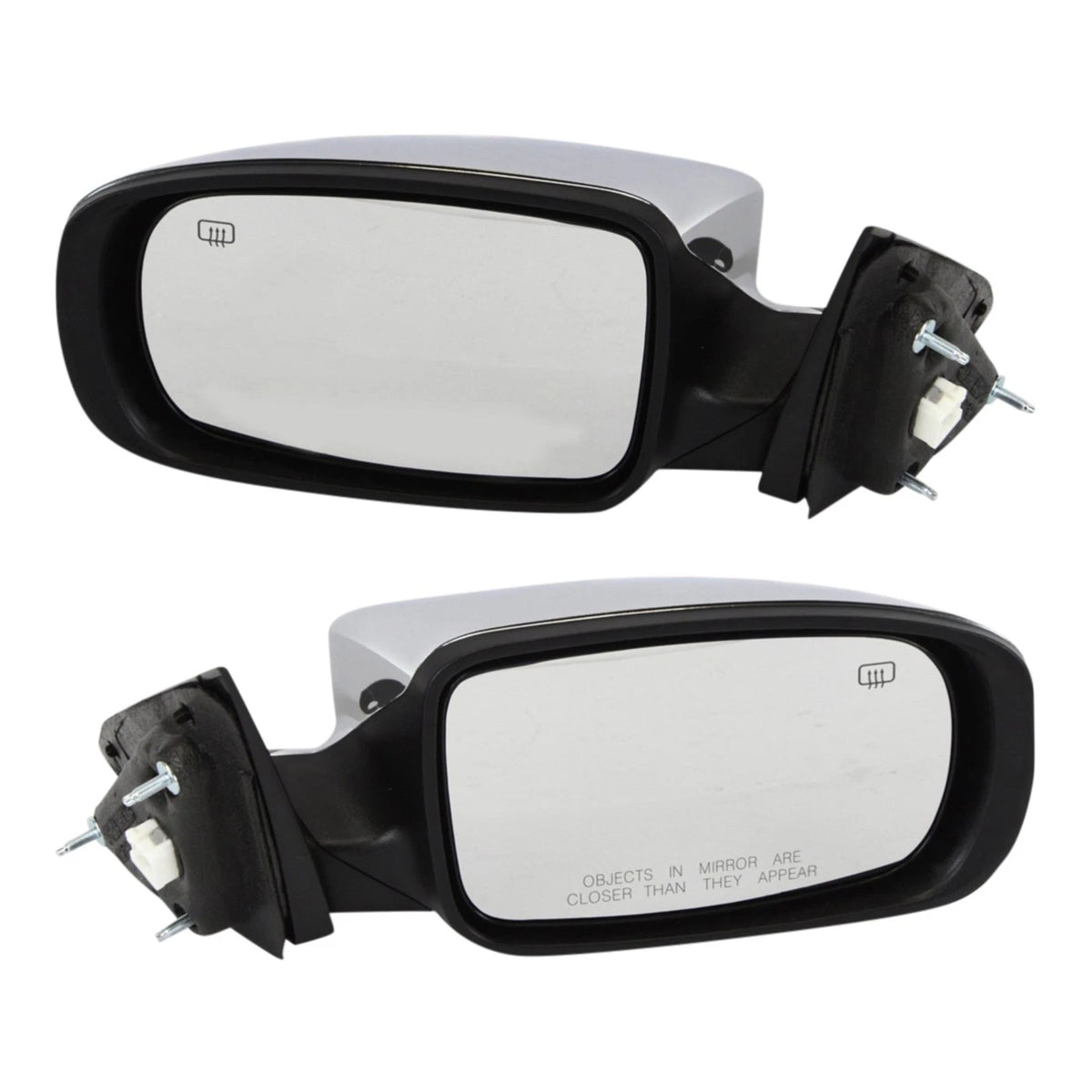 Power Mirror Heated Manual Fold Chrome Set of 2 for Chrysler 200 (2011–2014)