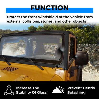Black Front Windshield Frame for Jeep Wrangler TJ (2003–2006) 55395014AB