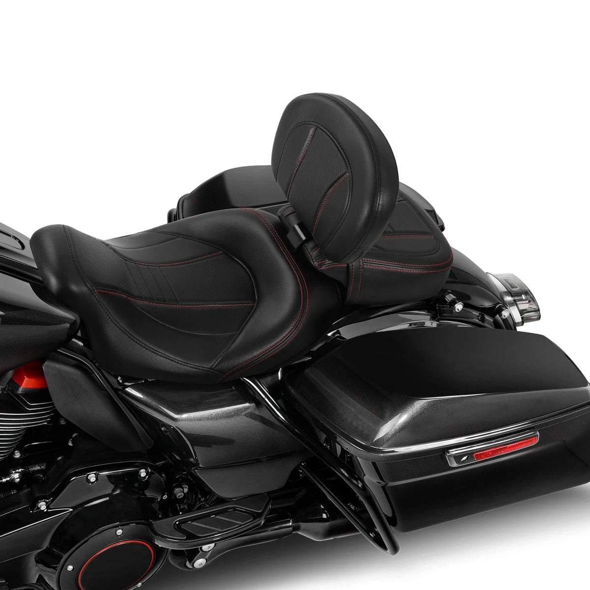 Black Seat Backrest Pad for Harley Street Glide (2009-2023)