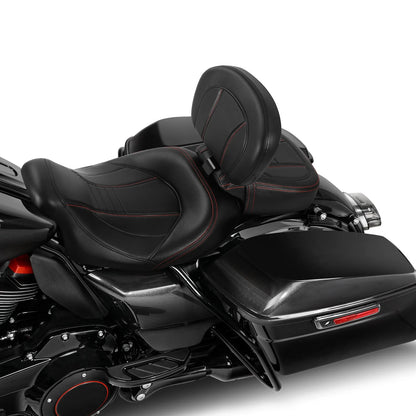 Black Seat Backrest Pad for Harley Street Glide (2009-2023)