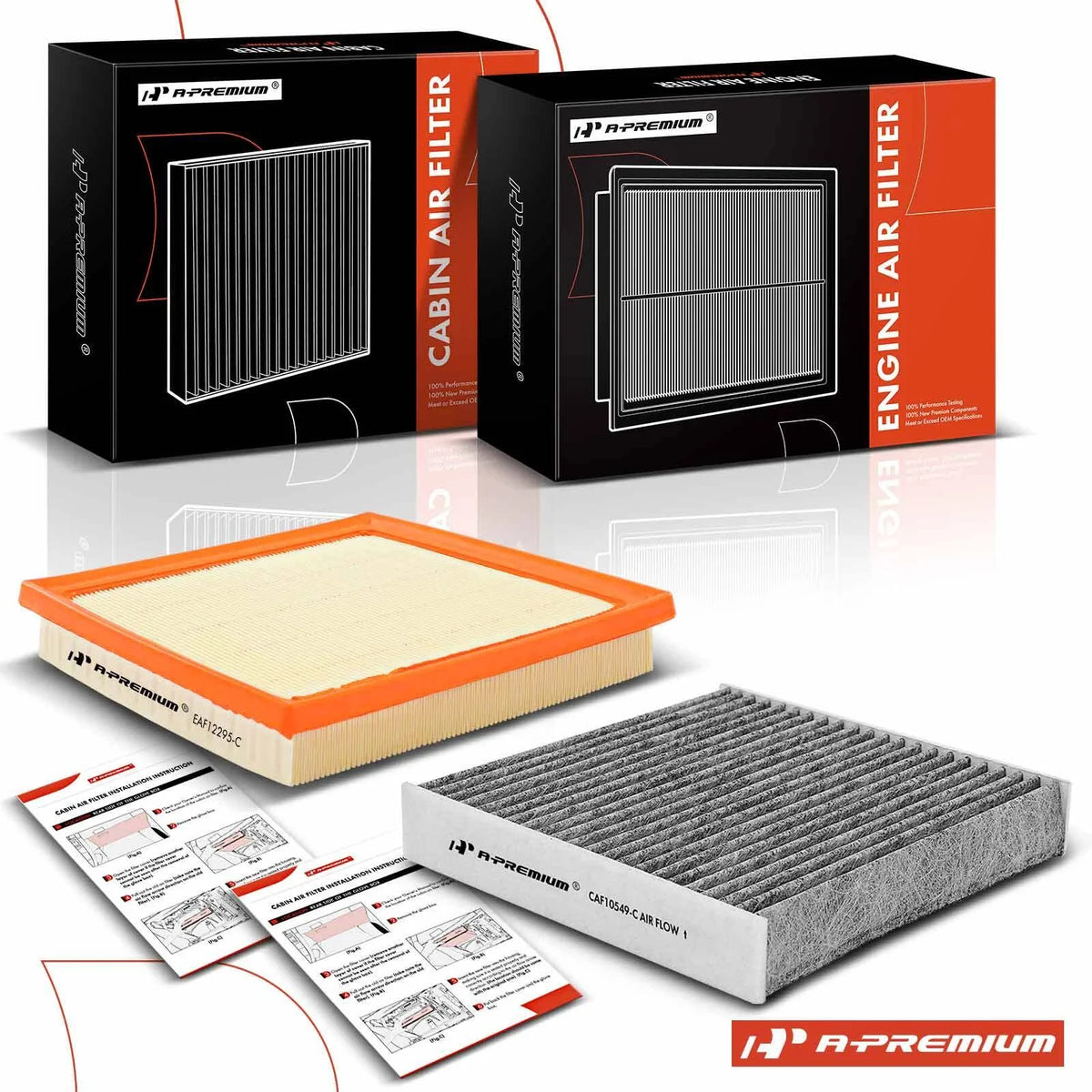 Engine & Activated Carbon Cabin Air Filter for Subaru WRX (2015–2021)