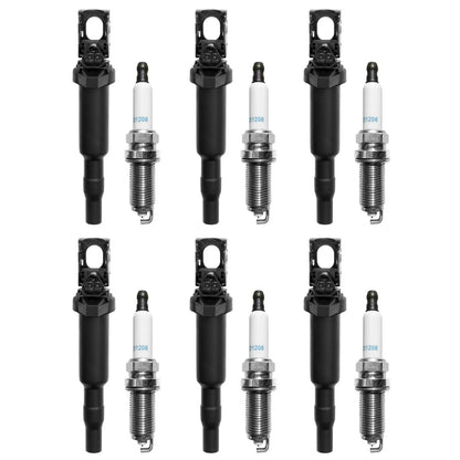 Set of 6 Ignition Coils and Spark Plugs for BMW X5 328i 530i 2006-2013