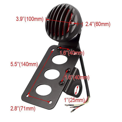 Brake Tail Light and Side Mount License Plate Bracket for Harley