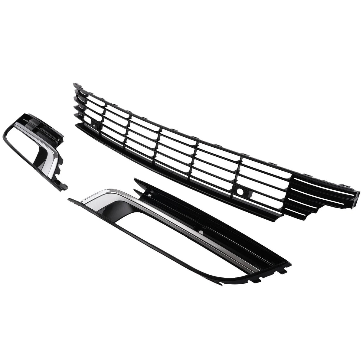 Set of 3 Chrome Bumper Grilles for VW CC (2013–2017)