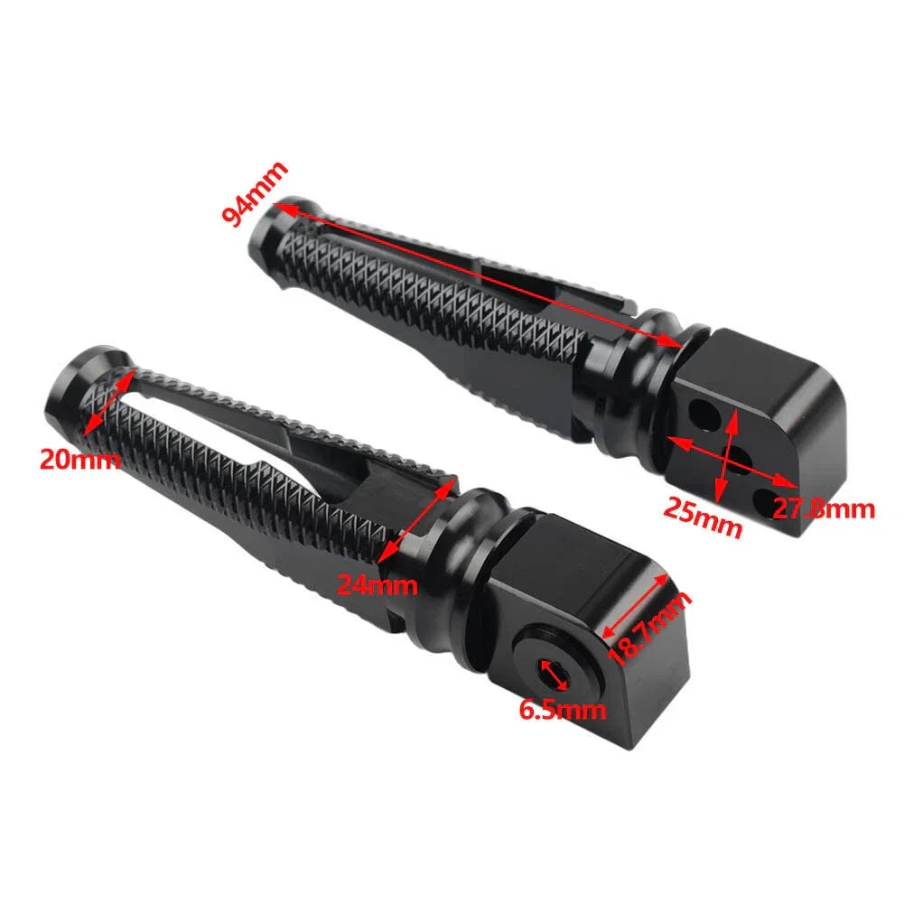 Green Passenger Footrest Pegs for Z300, Z400, Z650, Z900, ZX6R (2015-2023)