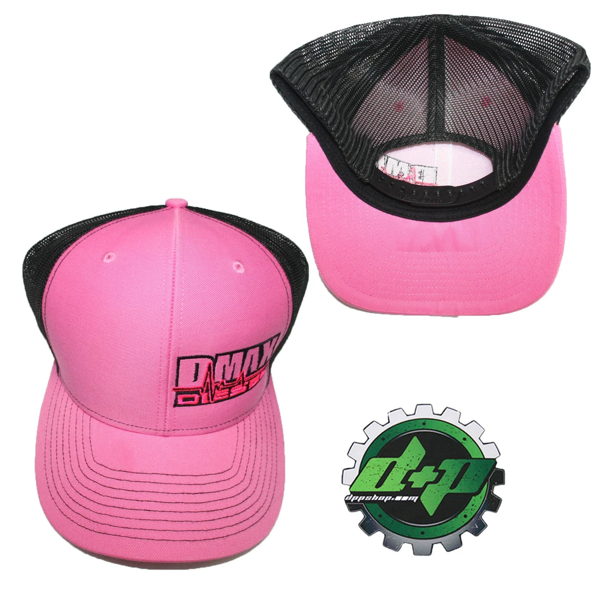 Duramax Diesel Trucker Hat for Richardson (Pink/Black Mesh)