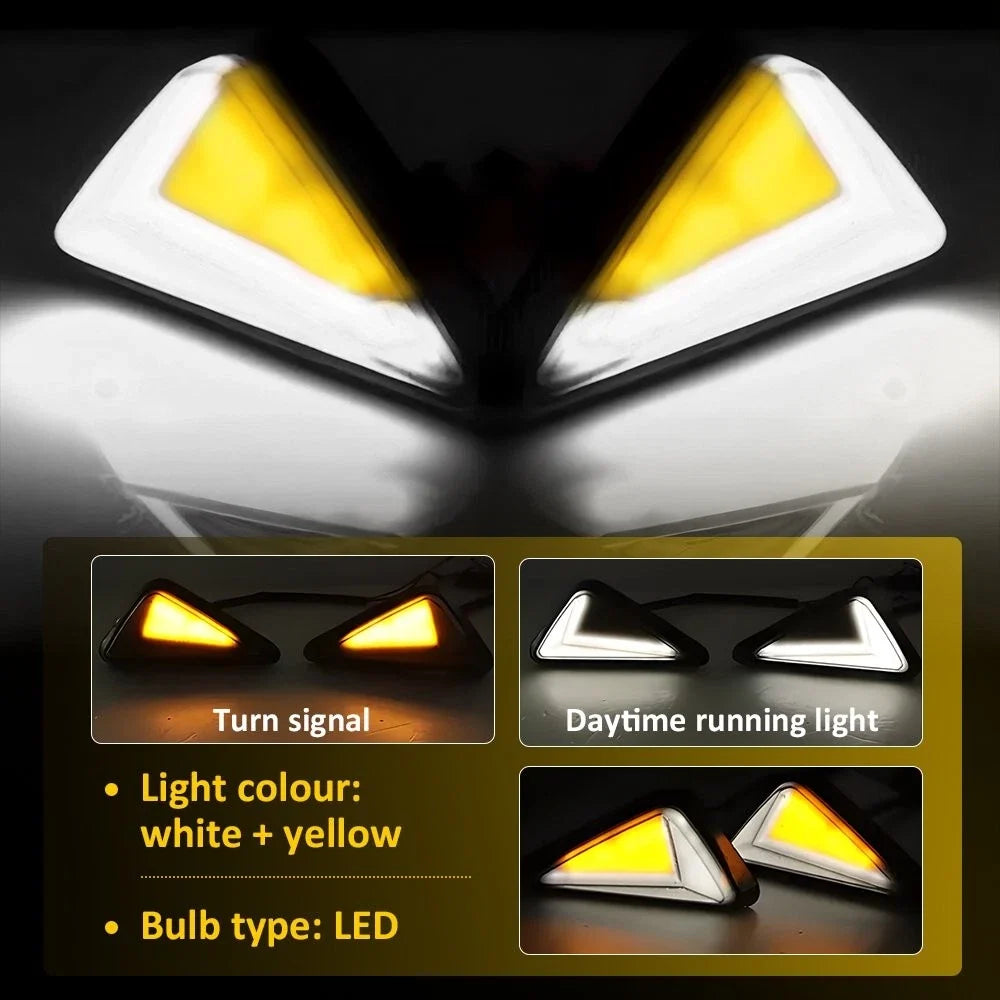4PCS Motorcycle Triangle Flush Mount Turn Signal LED Light Universal