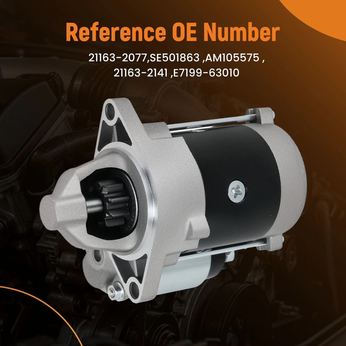 Starter Motor for Kawasaki FD590V FD611V John Deere 2243 (12V 9T CCW)