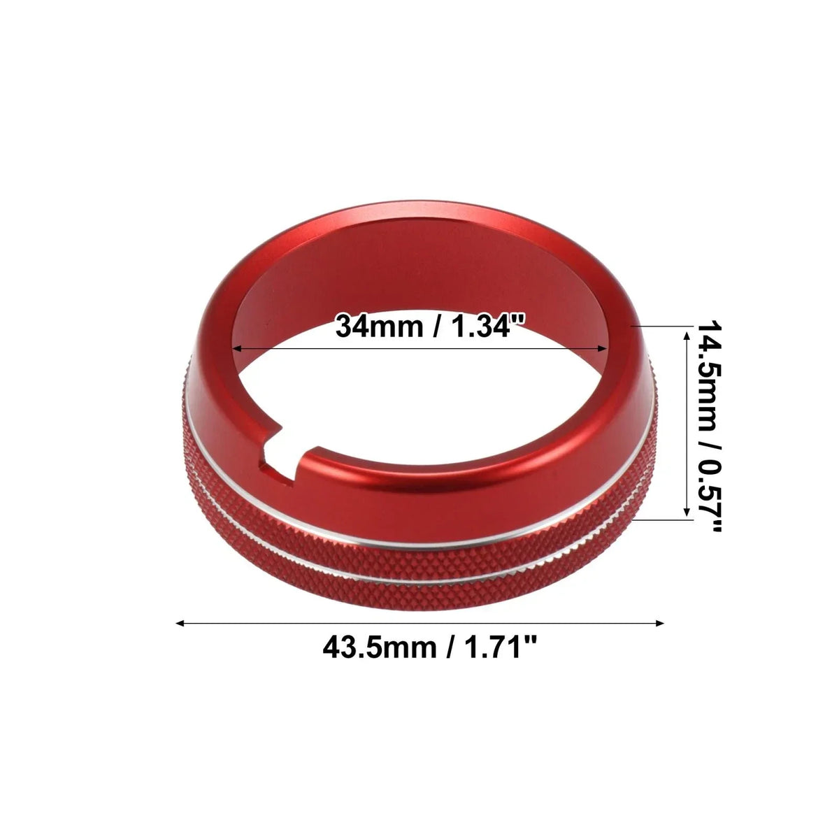 Headlight Switch Knob Trim Cover - Red for Dodge Ram 2010-2017