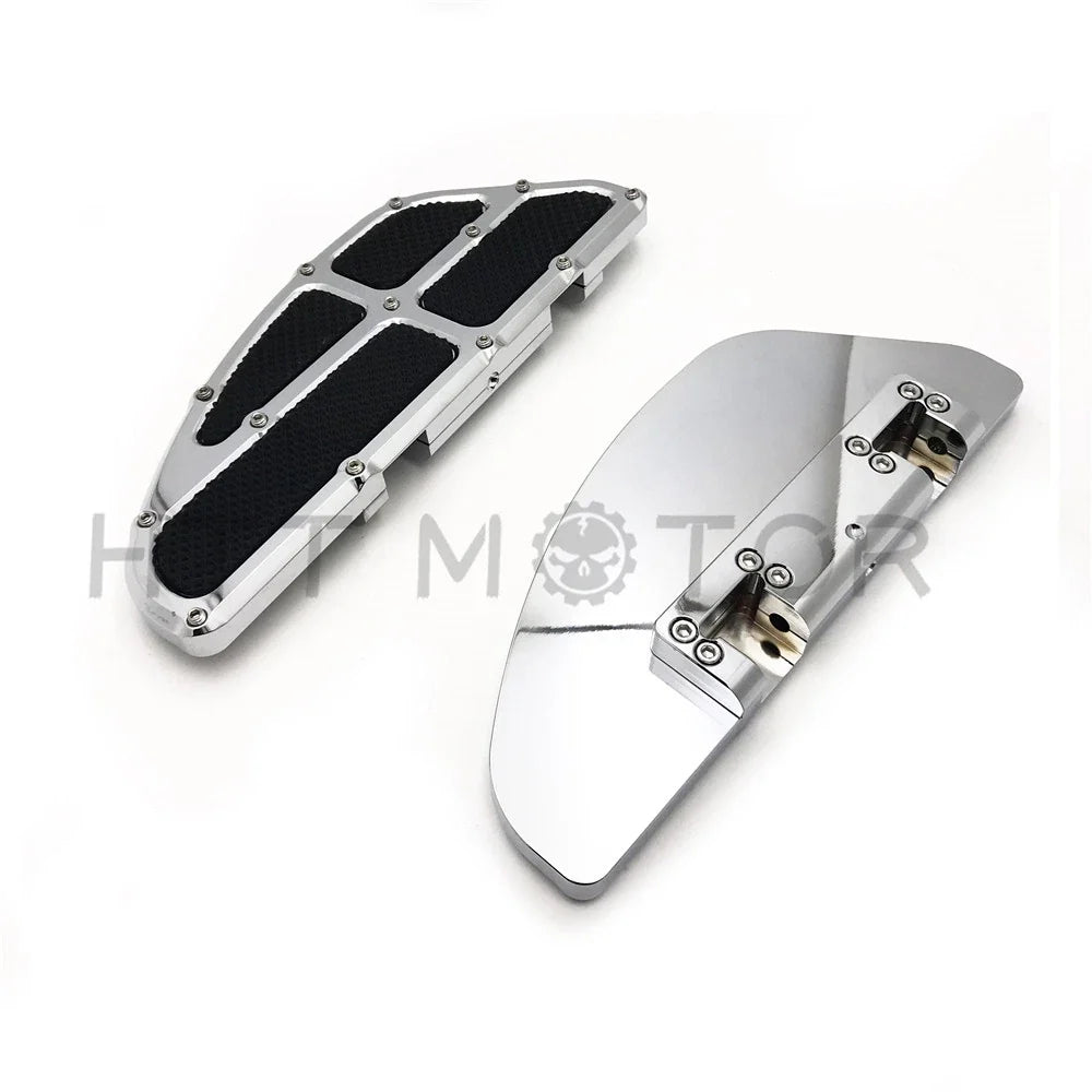Chrome Passenger Floor Board Set for Harley Models 1993–2018