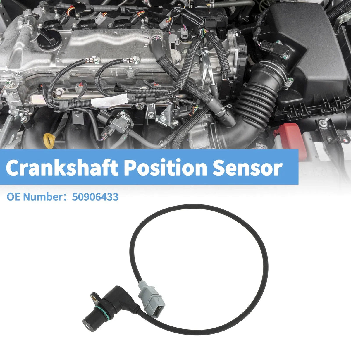 Crankshaft Position Sensor for Audi A4 Base 1.8 (1997–2000) No. 50906433