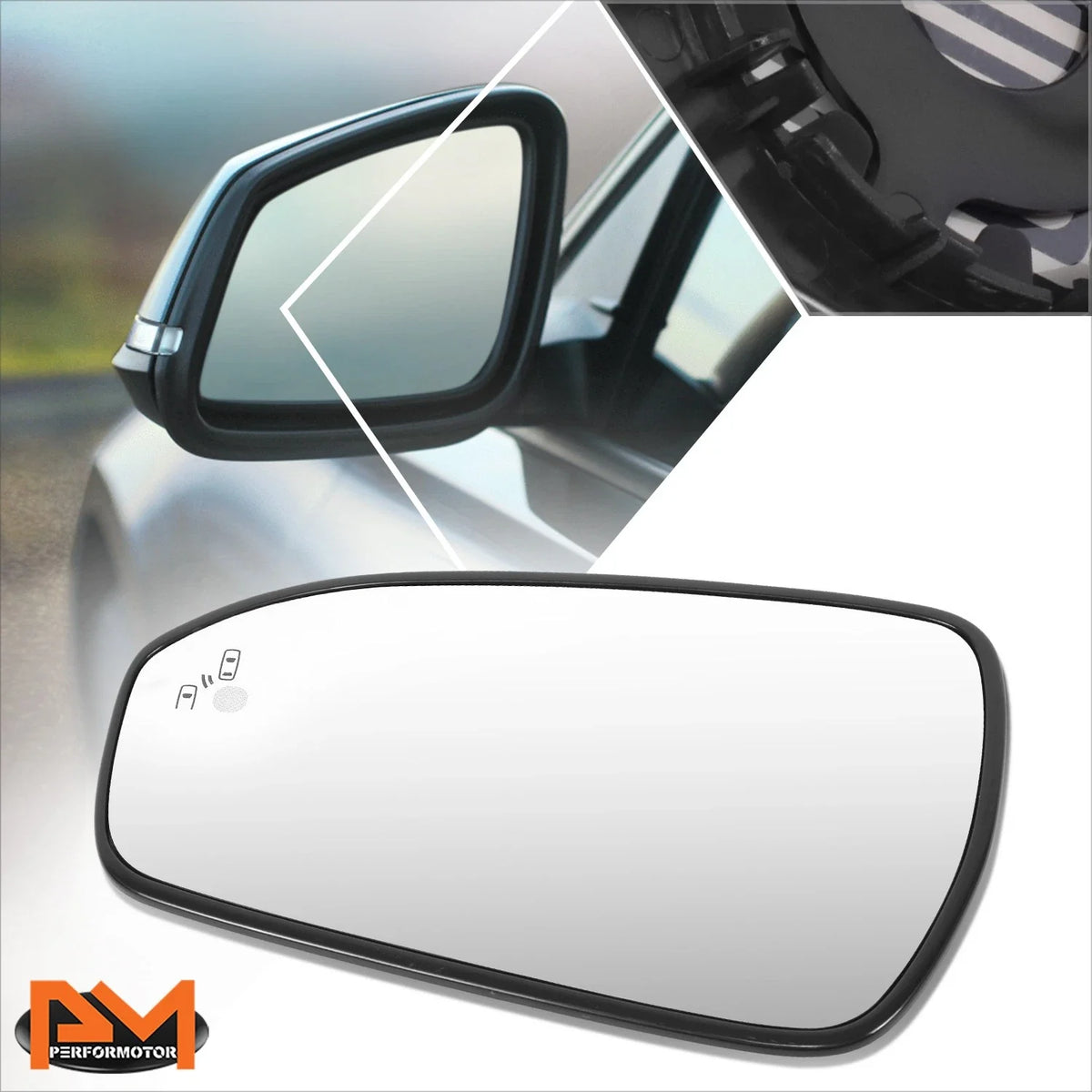 Heated Mirror Glass w/Blind Spot for Ford Fusion Left Side 2013-2020