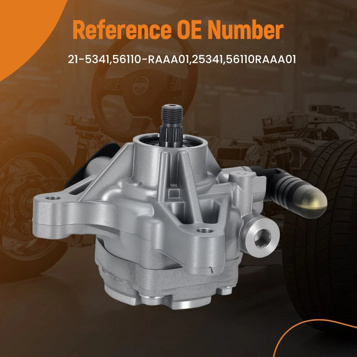 Power Steering Pump for Honda Accord L4 2.4L (2003–2005) 56110-RAA-A01