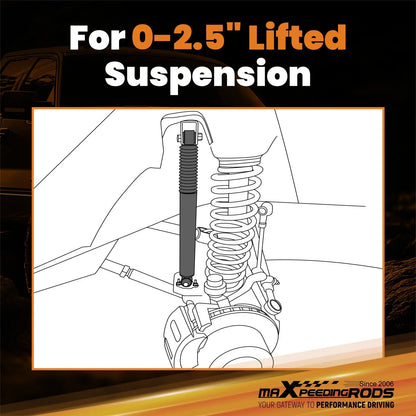 2X Front Shock for 4WD Ford Bronco/F-150 54mm Steel (1980-1996)