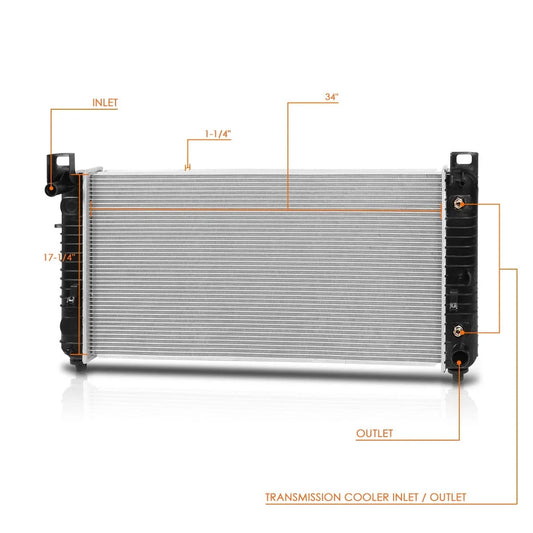 Aluminum Core Cooling Radiator for Sierra Silverado 1500 (2005–2013) DPI-2946