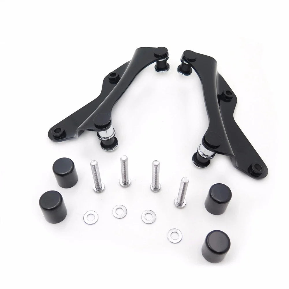 4-Point Docking Kit w/ Covers for Harley Touring (2014-2019) - Gloss Black