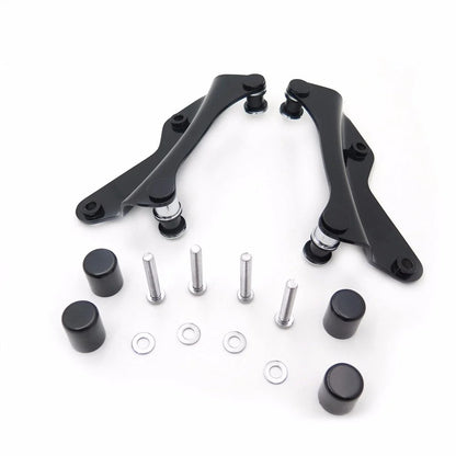 4-Point Docking Kit w/ Covers for Harley Touring (2014-2019) - Gloss Black