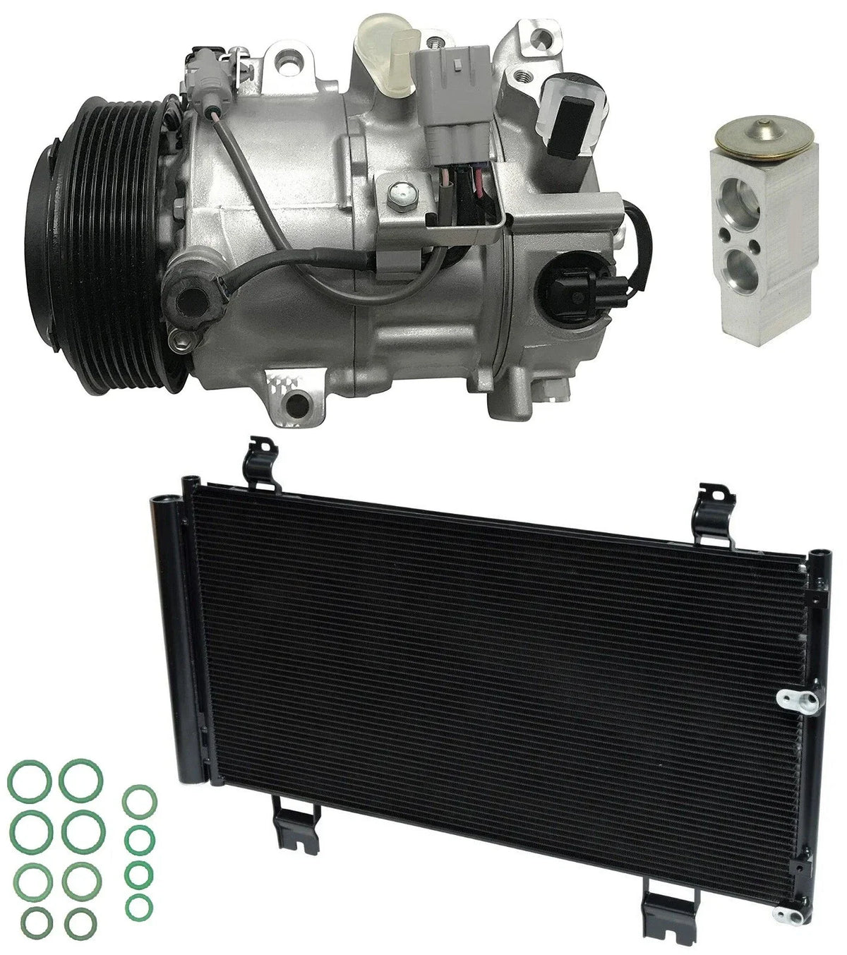 AC Compressor Kit w Condenser for Lexus IS350 3.5L (2007–2013)