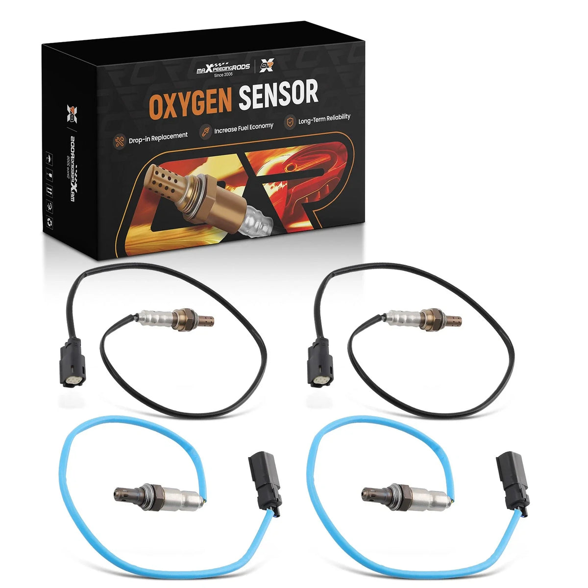 Set of 4 Oxygen Sensors for 2010-2011 Mercury Milan 3.0L V6