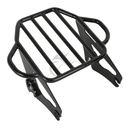 Black Luggage Rack Set (2X) & 4 Point Docking for Harley Electra Glide 09-13