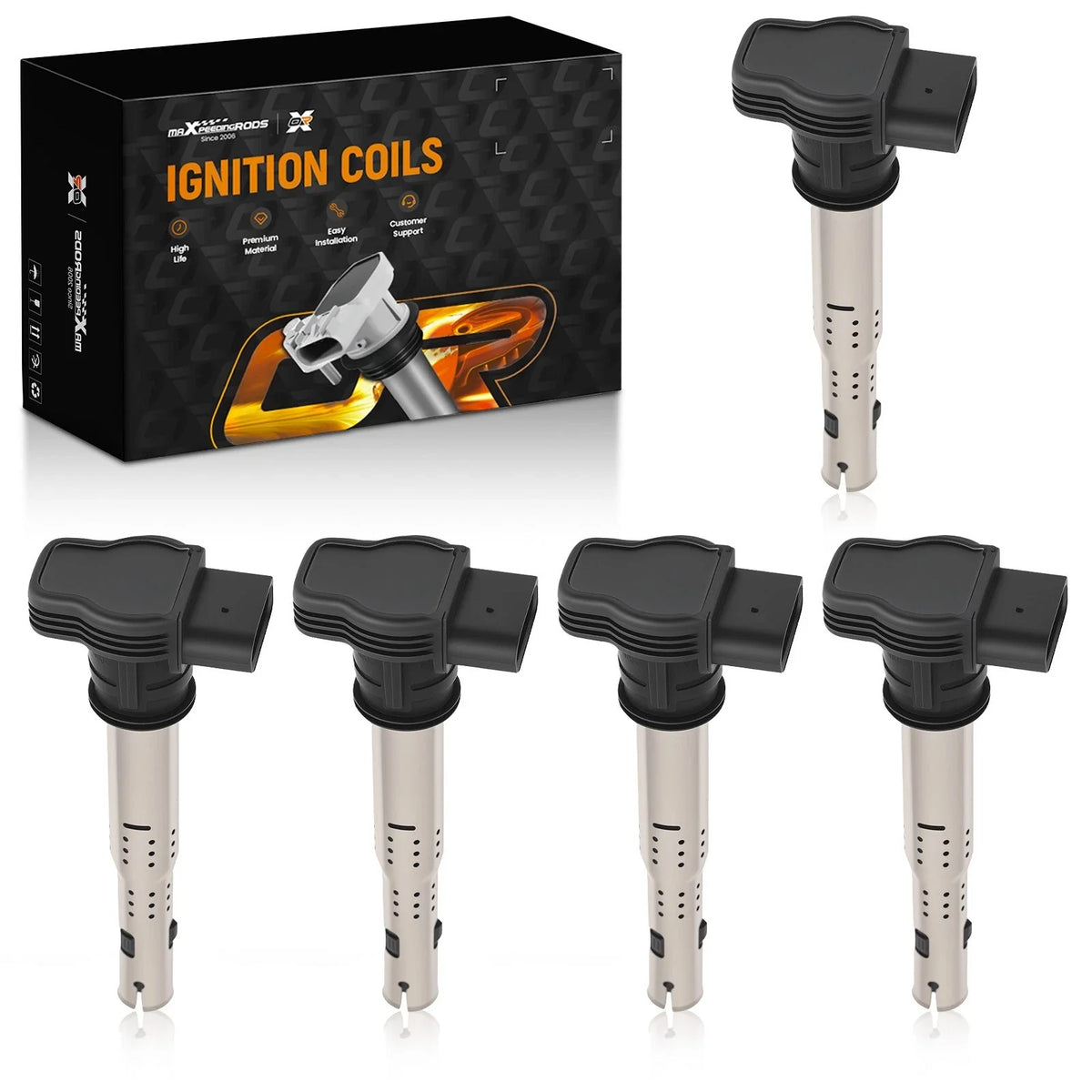 5X Engine Ignition Coil for Audi A3 A4 Q5 VW GTI 2.0L (2006–2015) 673-9303 UF-575