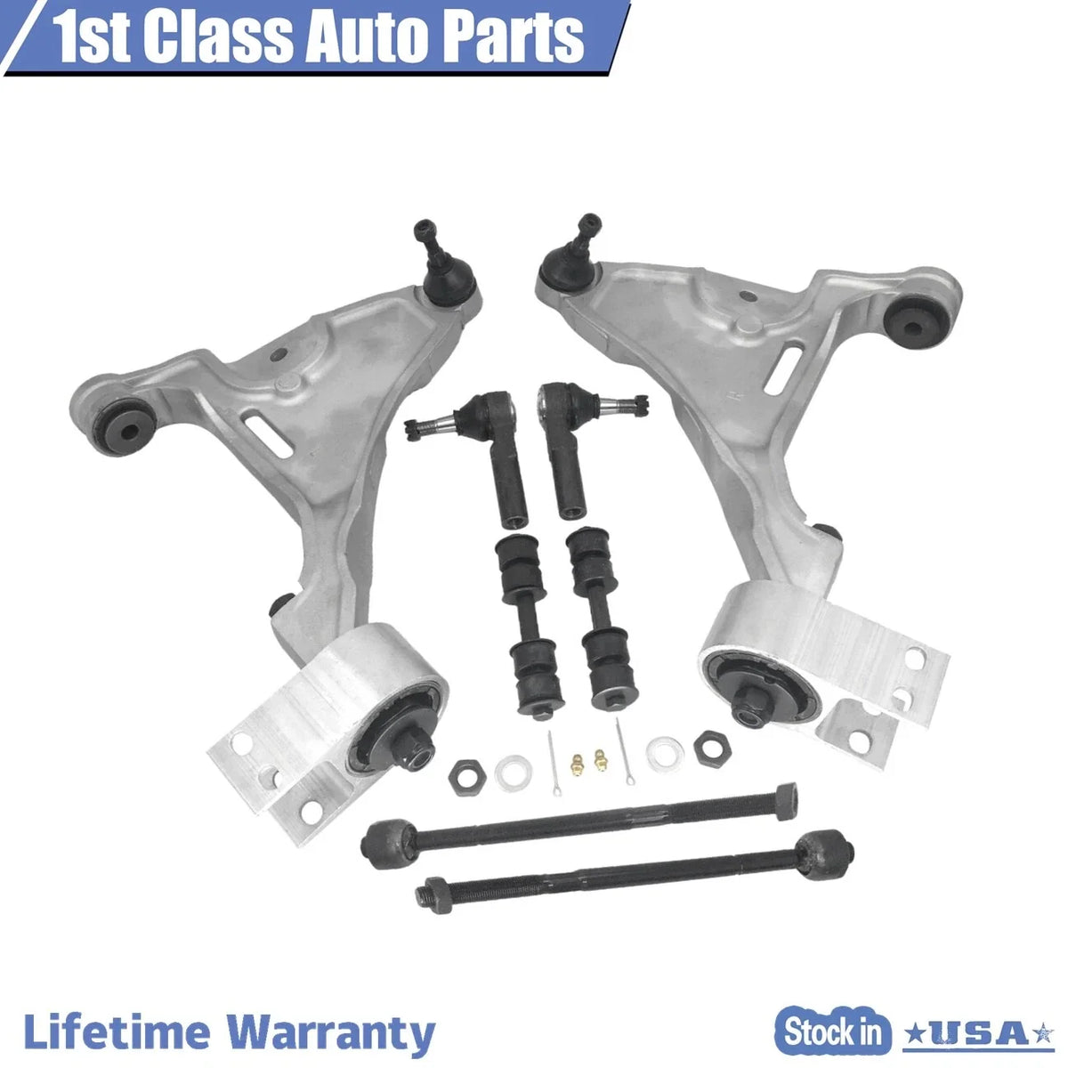 8pc Front Suspension Lower Control Arm Set for Buick Lucerne Cadillac DTS (2006–2011)