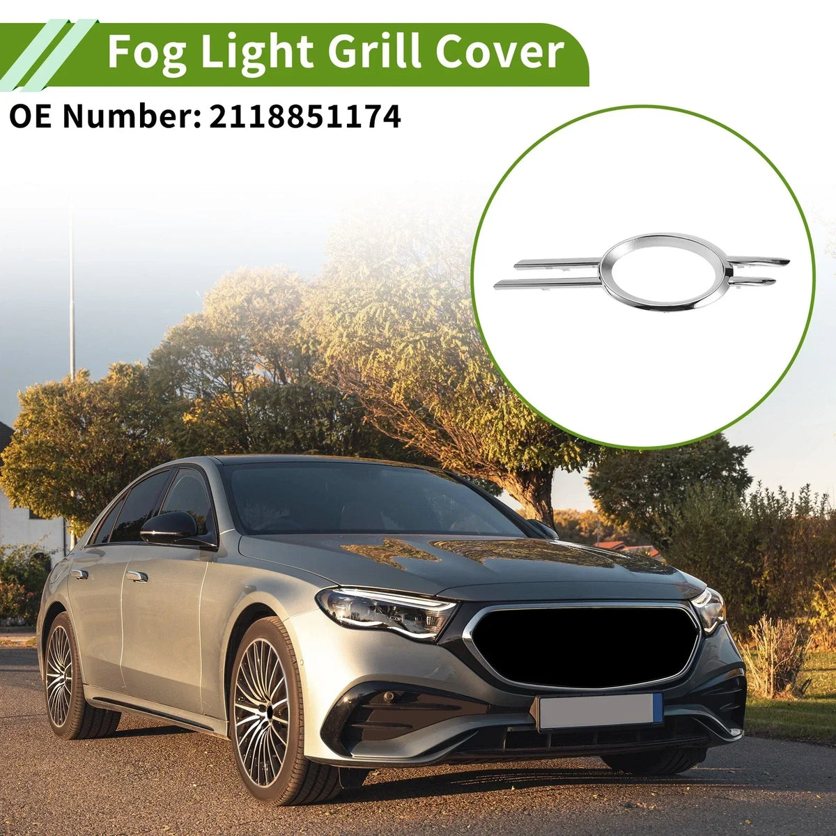 Fog Light Grill Front Left for Mercedes Benz W211 (2003-2009)