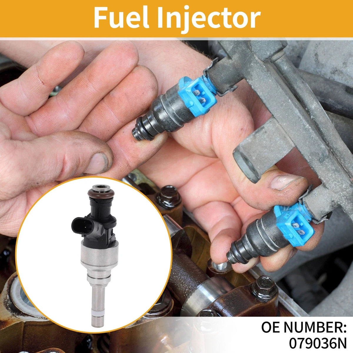 1 Pc No.079036N Fuel Injector for Audi A8 (2012–2017)