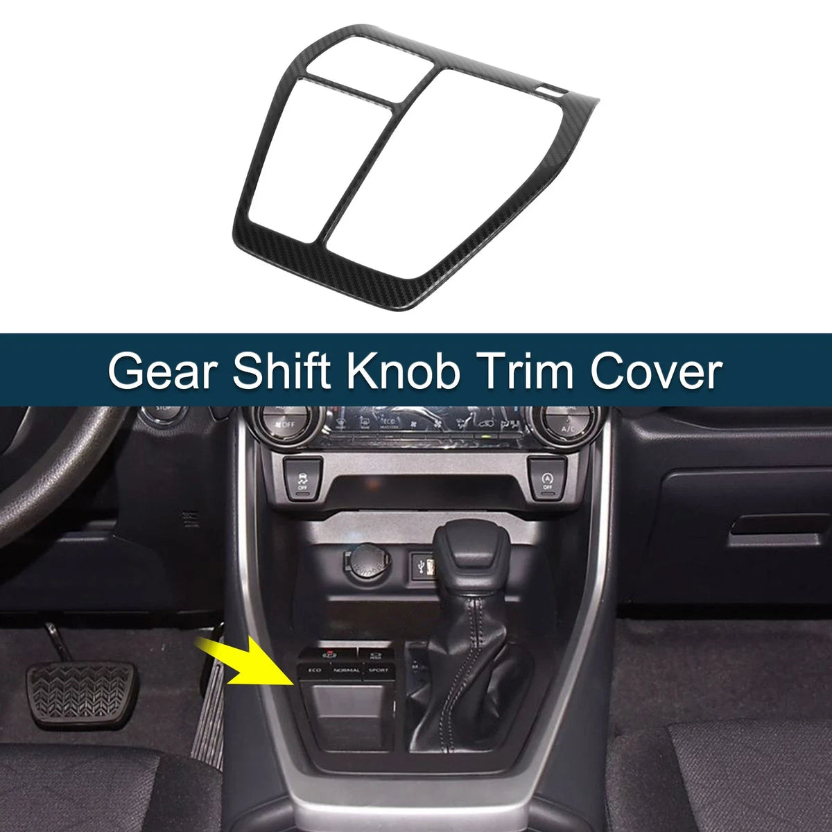 Stainless Steel Gear Shift Knob Cover for Toyota RAV4 (2019–2023)
