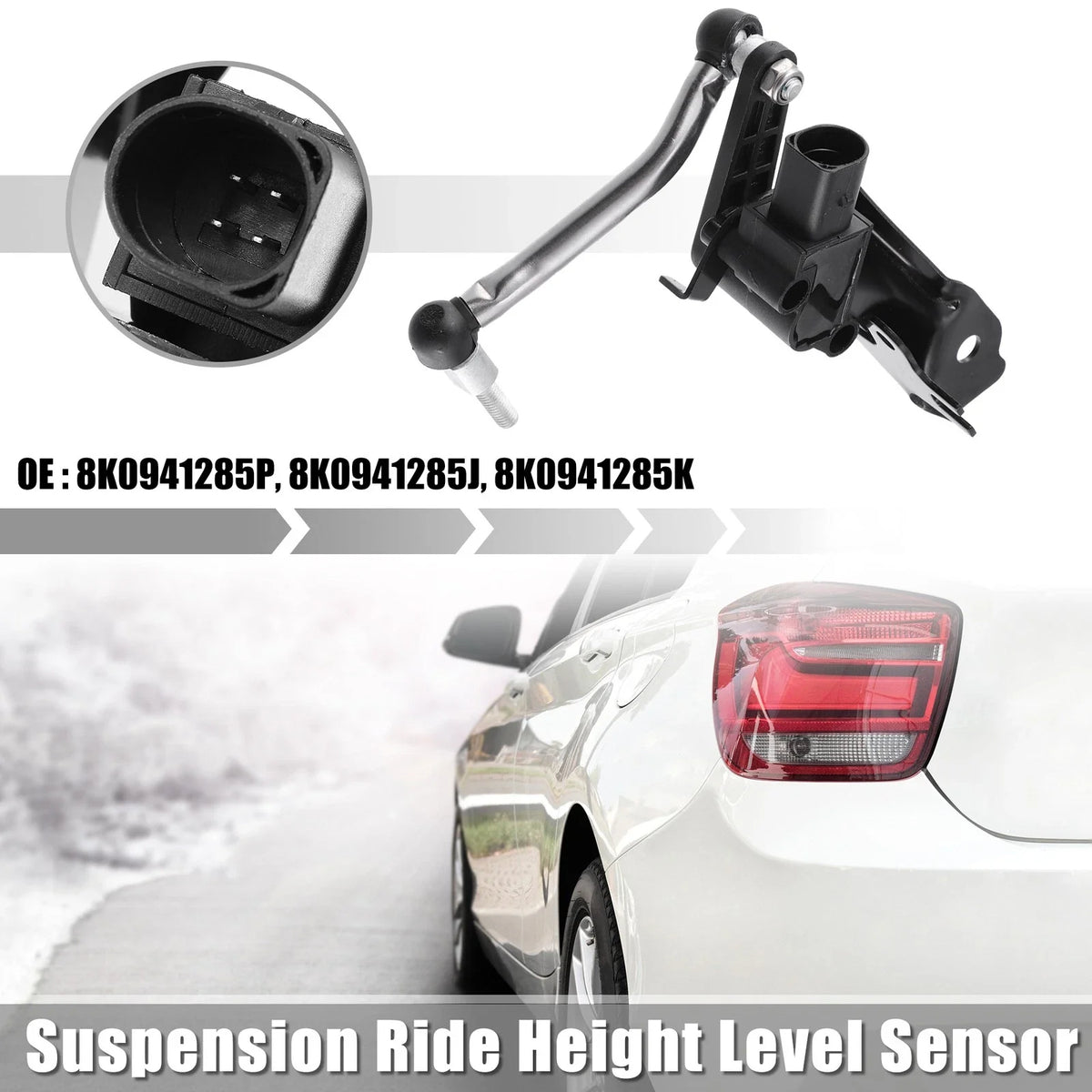 Front Left Suspension Ride Height Level Sensor for Audi A4 (2009–2016) 8K0941285P