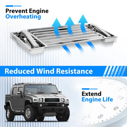 Chrome Hood Grille Vent Panel for Hummer H2 2003-2009