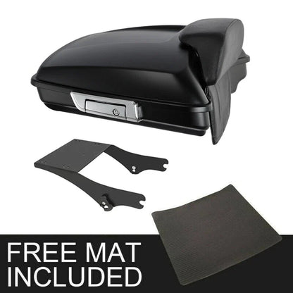 Matte Black Razor Trunk Backrest Rack for Harley Touring 1997-2008