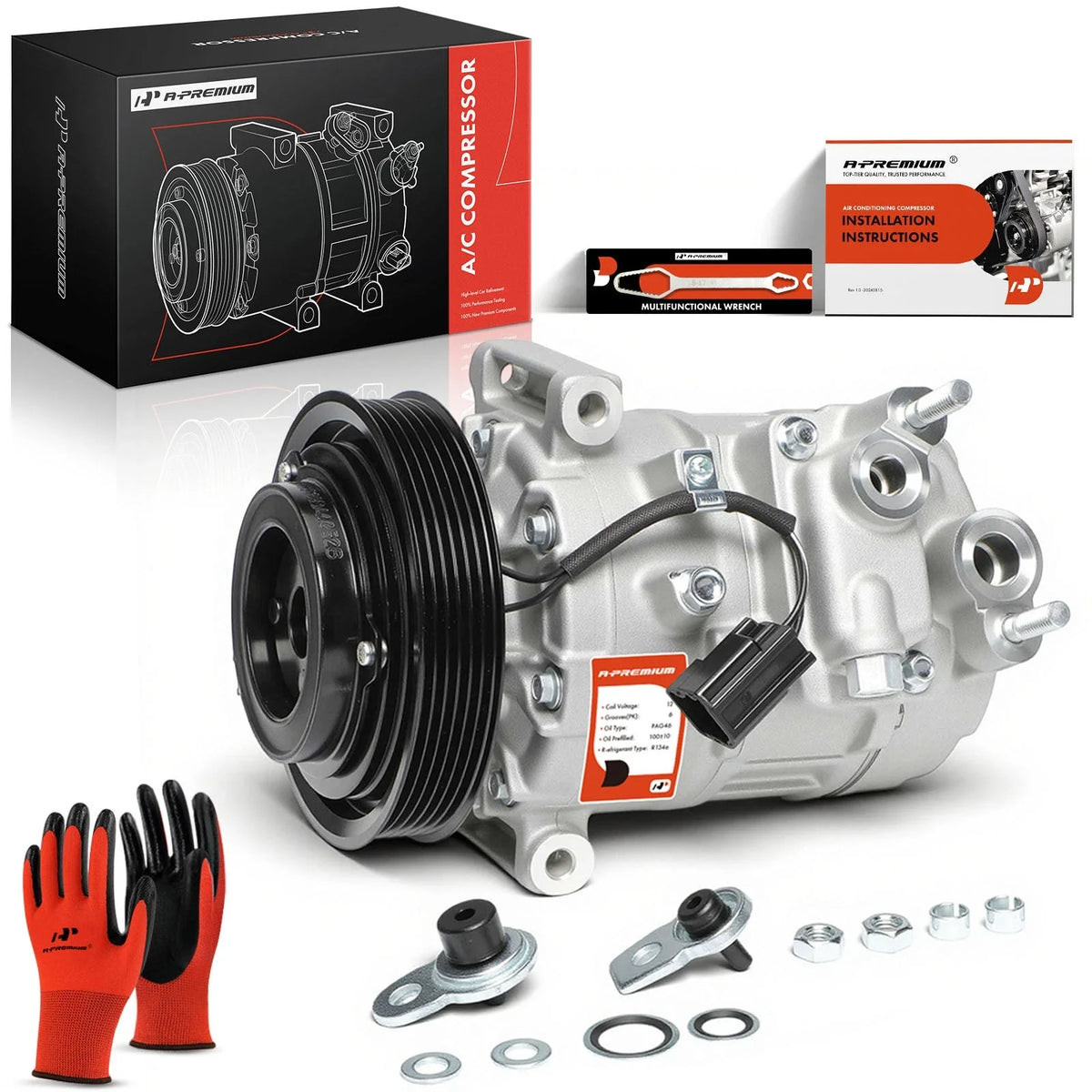 A/C Compressor with Clutch for Buick Lucerne (2006–2008)