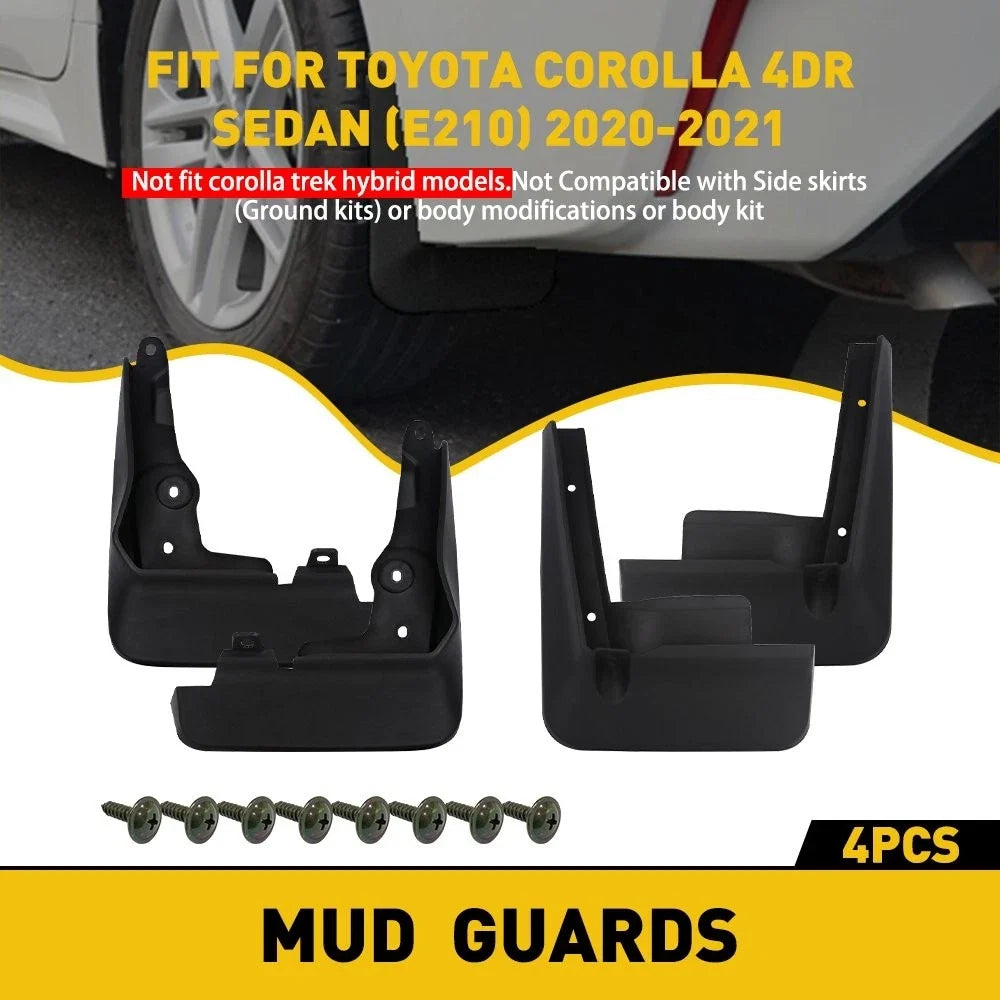 4X Mud Splash Flaps Guards for Toyota Corolla (2020–2021)