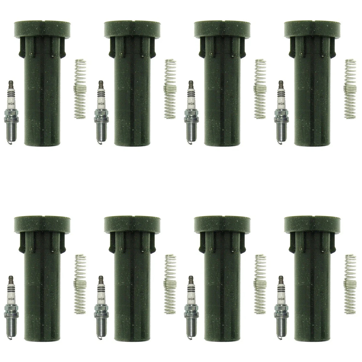 Set of 8 NGK Iridium IX Spark Plugs & Coil Boots for 1500 Durango Grand Cherokee (1999–2004)