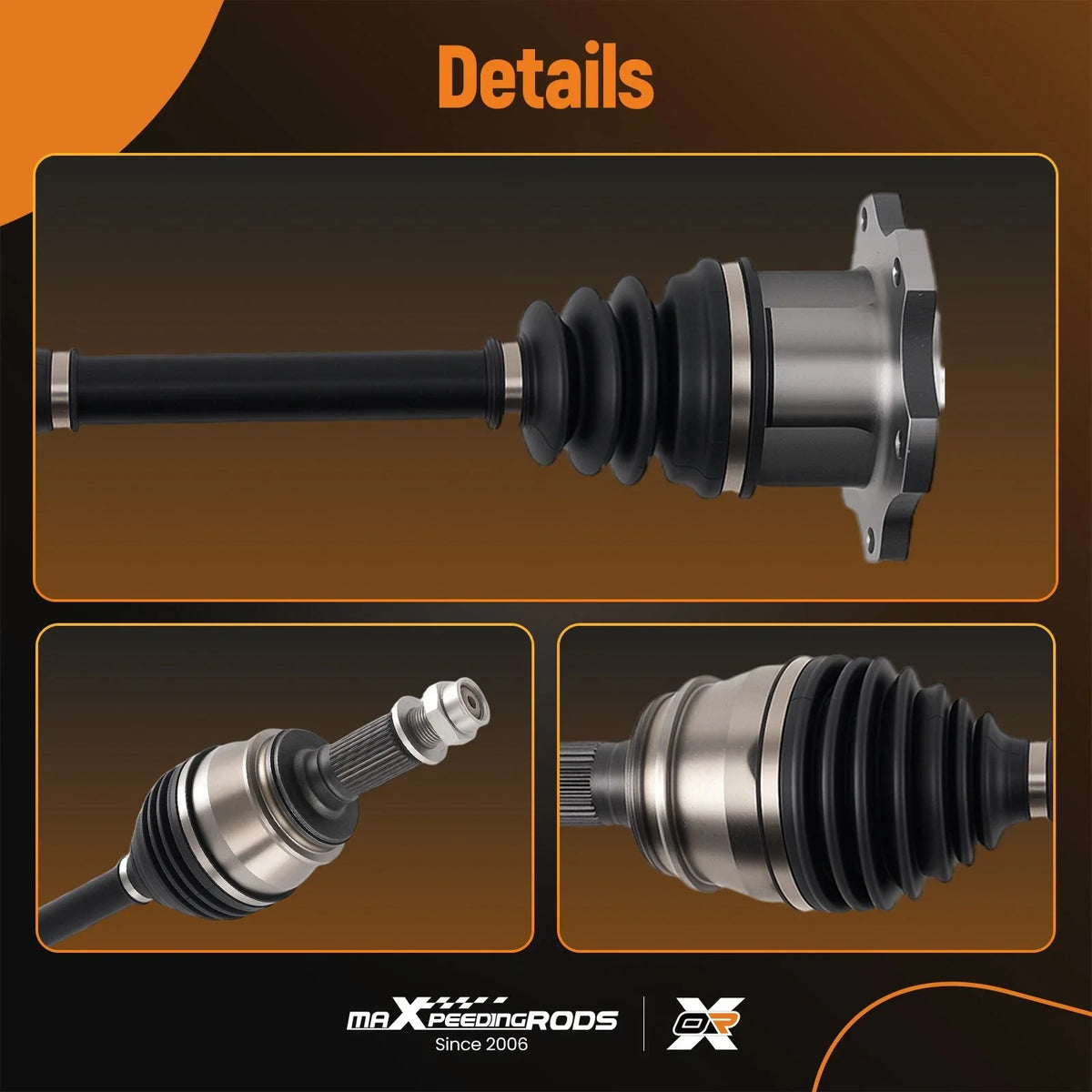 Set of 2 Front CV Axles for Chevy Suburban, Silverado 1500, GMC Tahoe 2007-2014